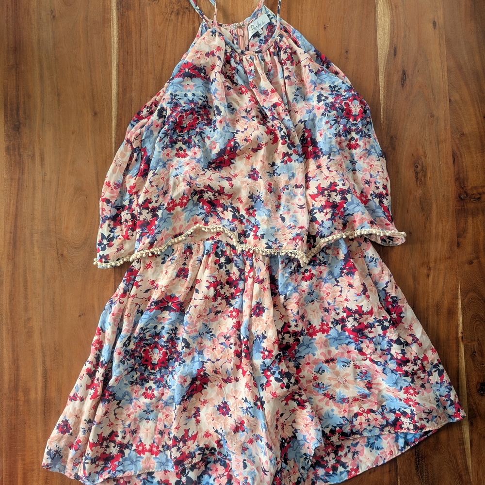 Silk Floral Halter Romper